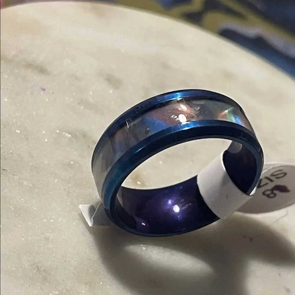 Men’s wedding band style ring stainless steel size 8